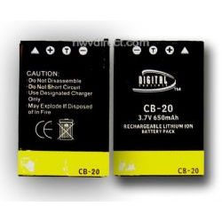 Casio NP-20 Equivalent Rechargeable Lion Ion Battery Pack For Casio Exilim® (3.7 volt 650mah)