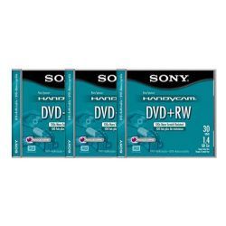 3 Pack 8cm Rewritable DVD+RW for Handycam