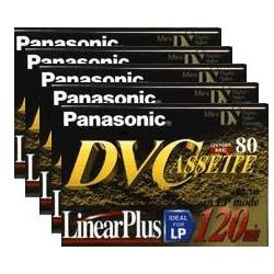 5 Pack Panasonic AY-DVM80EJ 80 Minutes Mini DV Video Cassette