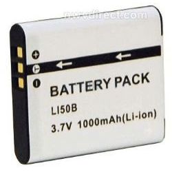 Olympus Li-50B Equivalent High Capacity Lithium-Ion Battery (3.7V, 1000mAh)