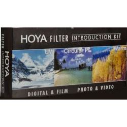 Hoya 34 mm Introductory Filter Kit - Ultraviolet (UV), Circular Polarizer, Warming Filter (Intensifier) and Nylon Pouch