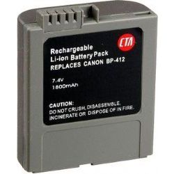 Canon BP-412 Equivalent High Capacity Lithium-Ion Battery (7.4V, 1800mAh)