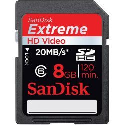 SanDisk 8GB Extreme SDHC Class 6 Memory Card