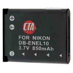Nikon EN-EL10 Equivalent Rechargeable Lithium Ion Battery (3.7 Volt, 850 Mah), 3 Year Warranty
