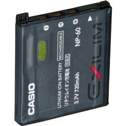 Casio NP-60 Rechargeable Lithium-Ion Battery (3.7V, 720mAh)