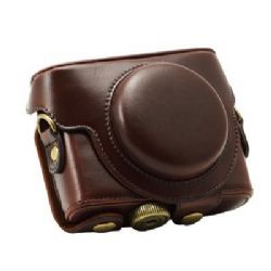 Camera Case Leather Cover Protector for Sony DSC-RX100 (Brown)