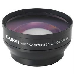 Canon WD-58H 58mm 0.7x Wide Angle Converter Lens with Lens Hood - for GL-2 DV Camcorder