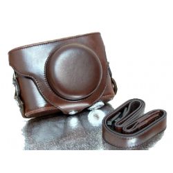 Chocolate Brown Vintage Leather Case for Leica D-LUX 6