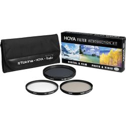 Hoya 46 mm Introductory Filter Kit - Ultraviolet (UV), Circular Polarizer, Warming Filter (Intensifier) and Nylon Pouch