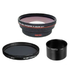 Leica D-LUX4 (High Definition) 0.5x Wide Angle Lens With Macro + 82mm Circular Polarizing Filter + Lens Adapter