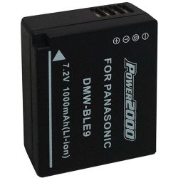 Power2000 7.2 V DMW-BLE9 Lithium-Ion Battery for Panasonic Lumix