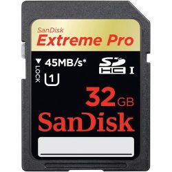 SanDisk 32GB Extreme Pro SDHC UHS-I Memory Card