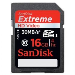 SanDisk Extreme HD Video 16 GB SDHC Class 10 Memory Card