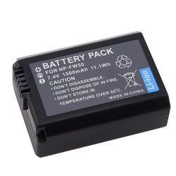 Sony NP-FW50 Sony Replacement Battery (7.2 Volts, 1500 Mah)