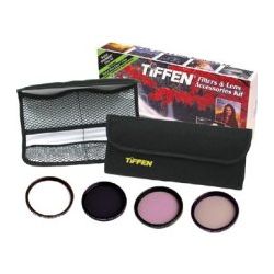 Tiffen 55mm Deluxe Enhancing Kit (Digital Ultra Clear, Enhancing, Circular Polarizing & 812 Color Warming Glass Filters)