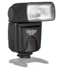 Vivitar 008DF293C TTL, TTL II (138' 42m at 85mm/ISO 100) Digital Camera Power Zoom Flash For Canon Camera With LCD