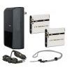 Sony Bloggie (MHS-PM5) High Capacity Batteries (2 Units) + AC/DC Travel Charger + Krusell Multidapt Neck Strap (Black Finish)