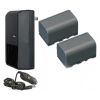 JVC Everio GZ-HD3 High Capacity Intelligent Batteries (2 Units) + AC/DC Travel Charger