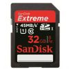 SanDisk Extreme 32 GB SDHC Class 10 UHS-1 Flash Memory Card 45MB/s