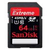 SanDisk Extreme 64 GB SDXC Class 10 UHS-1 Flash Memory Card 45MB/s