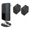Sony Handycam DCR-DVD650 High Capacity Intelligent Batteries (2 Units) + AC/DC Travel Charger