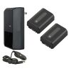 Sony High Capacity Lithium Ion Replacement for Sony NP-FV50 - 2 Batteries (1500Mah) + AC/DC Rapid Travel Charger