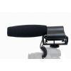 Video Condenser Shotgun Microphone with Shock Mount and Fuzzy Windscreen for Digital SLR Cameras & Camcorders